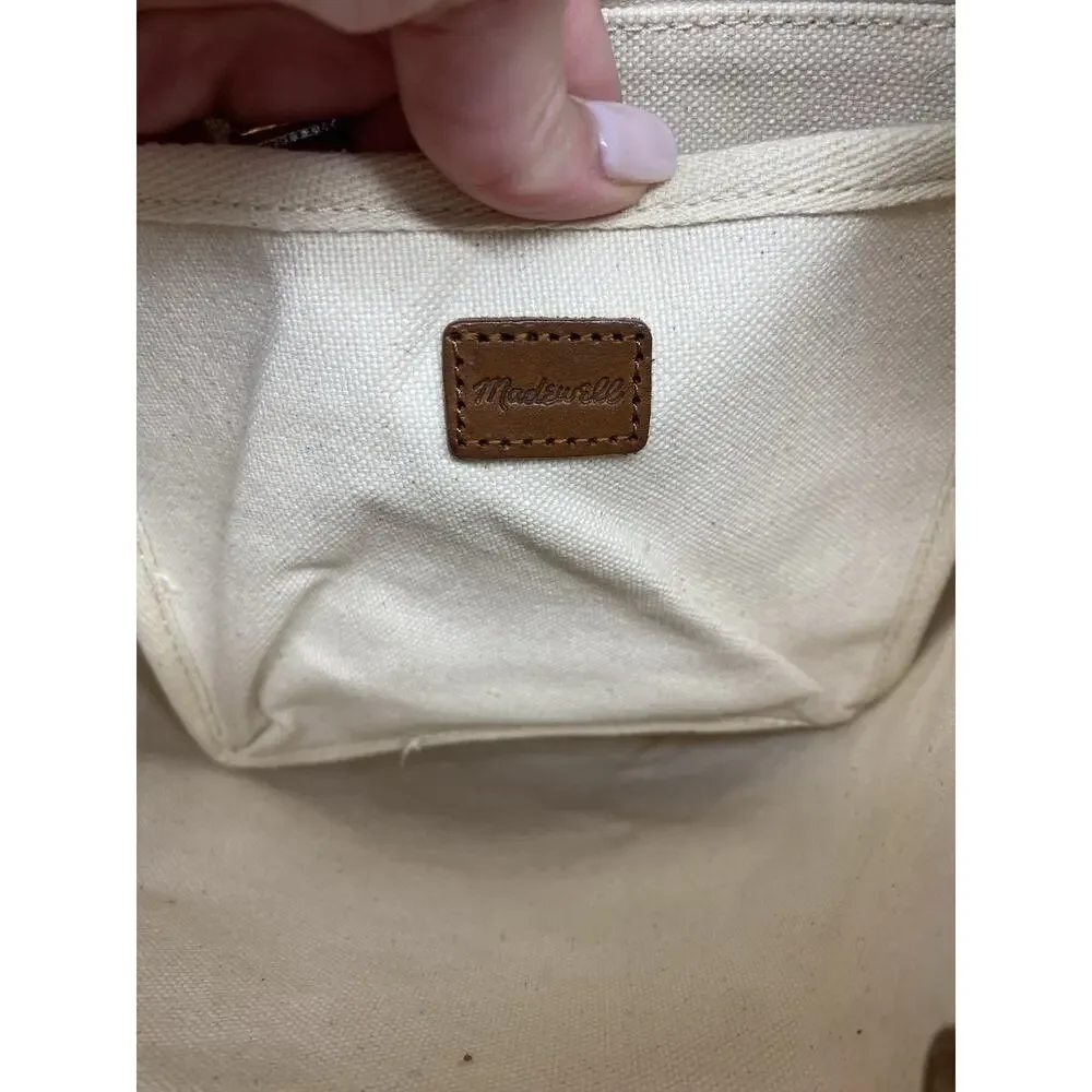 Madewell Somerset Canvas & Leather Backpack Y2K Style Bag Casual Coastal Travel